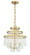 Luna 3-Light Mini Chandelier in Warm Brass