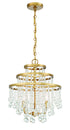 Luna 3-Light Mini Chandelier in Warm Brass