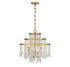 Luna 4-Light Chandelier in Warm Brass
