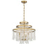 Luna 4-Light Chandelier in Warm Brass