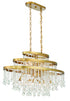 Luna 10-Light Oval Chandelier in Warm Brass