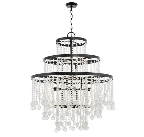 Luna 15-Light Chandelier in Warm Brass