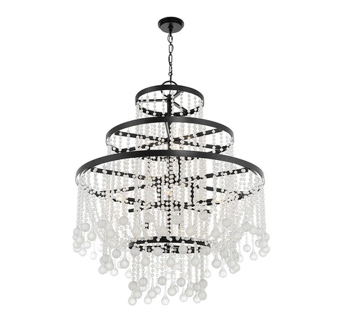 Luna 15-Light Chandelier in Warm Brass
