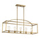 Palladian 5-Light Linear Chandelier in Warm Brass