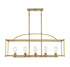 Palladian 5-Light Linear Chandelier in Warm Brass