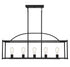 Palladian 5-Light Linear Chandelier in Warm Brass
