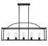 Palladian 5-Light Linear Chandelier in Warm Brass