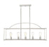 Palladian 5-Light Linear Chandelier in Warm Brass