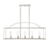 Palladian 5-Light Linear Chandelier in Warm Brass