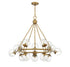 Orion 15-Light Chandelier in Warm Brass