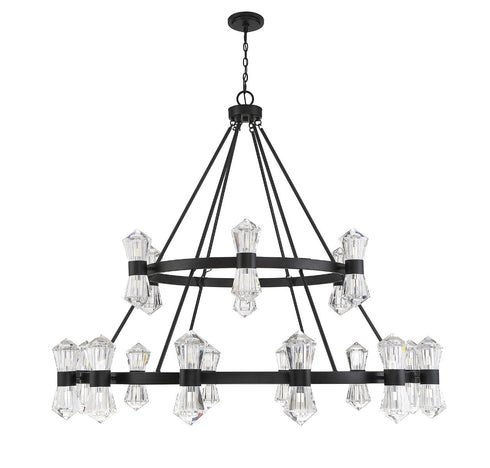 Dryden 36-Light LED Chandelier in Matte Black