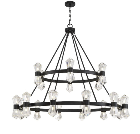 Dryden 36-Light LED Chandelier in Matte Black