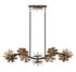 Giselle 10-Light Linear Chandelier in Delphine