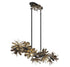 Giselle 10-Light Linear Chandelier in Delphine
