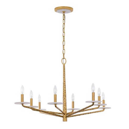 Judi 8-Light Chandelier in Distressed Gold by Breegan Jane