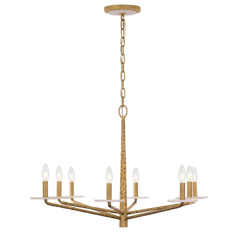 Judi 8-Light Chandelier in Distressed Gold by Breegan Jane