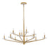 Judi 12-Light Chandelier in Distressed Gold by Breegan Jane