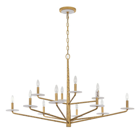 Judi 12-Light Chandelier in Distressed Gold by Breegan Jane