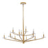 Judi 12-Light Chandelier in Distressed Gold by Breegan Jane
