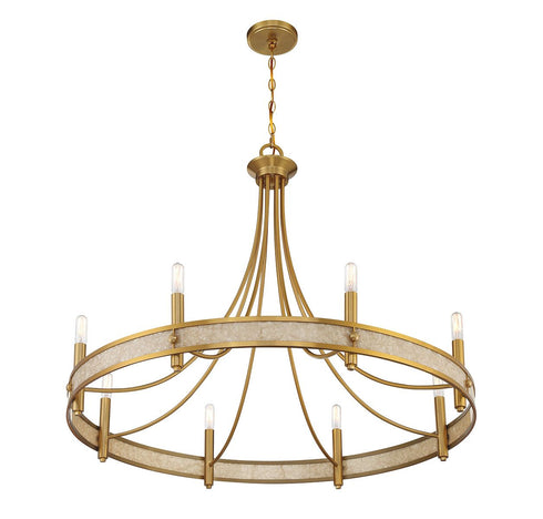 Camden 8-Light Chandelier in Warm Brass