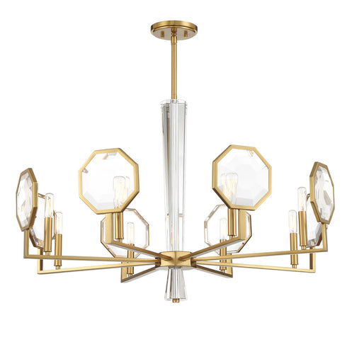 Leighton 8-Light Chandelier in Warm Brass