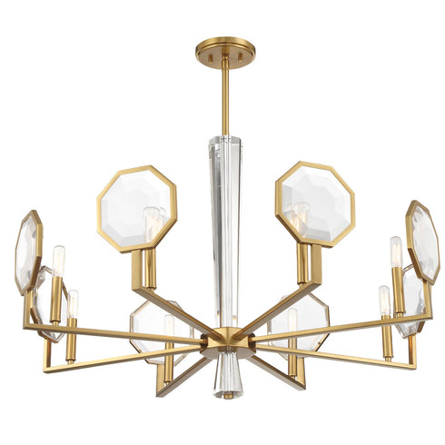 Leighton 8-Light Chandelier in Warm Brass