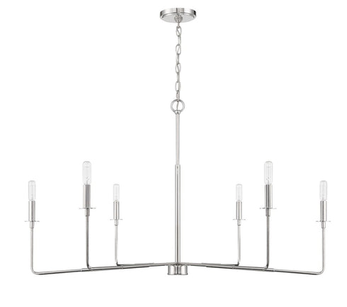 Salerno 6-Light Chandelier in Bisque White