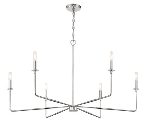Salerno 6-Light Chandelier in Bisque White