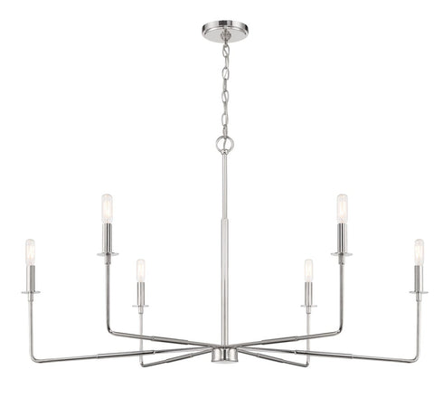 Salerno 6-Light Chandelier in Bisque White