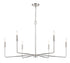 Salerno 6-Light Chandelier in Bisque White