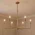 Salerno 6-Light Chandelier in Bisque White