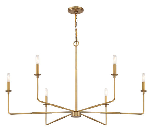 Salerno 6-Light Chandelier in Bisque White