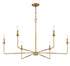 Salerno 6-Light Chandelier in Bisque White