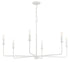 Salerno 6-Light Chandelier in Bisque White