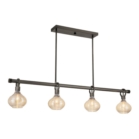 Sheriden 4-Light Chandelier in Mediterranean Bronze