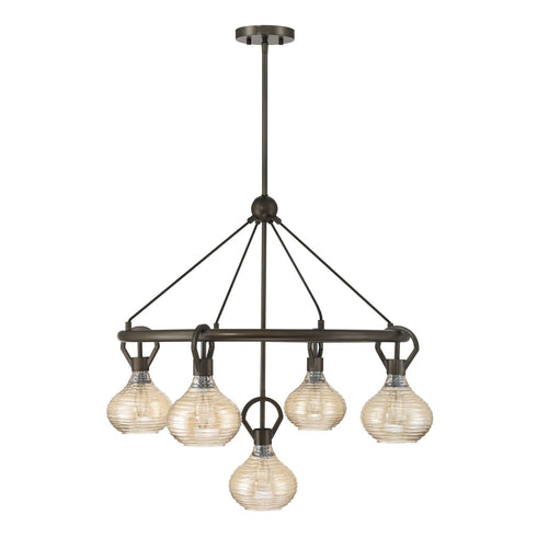 Sheriden 5-Light Chandelier in Mediterranean Bronze
