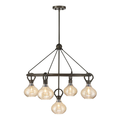 Sheriden 5-Light Chandelier in Mediterranean Bronze