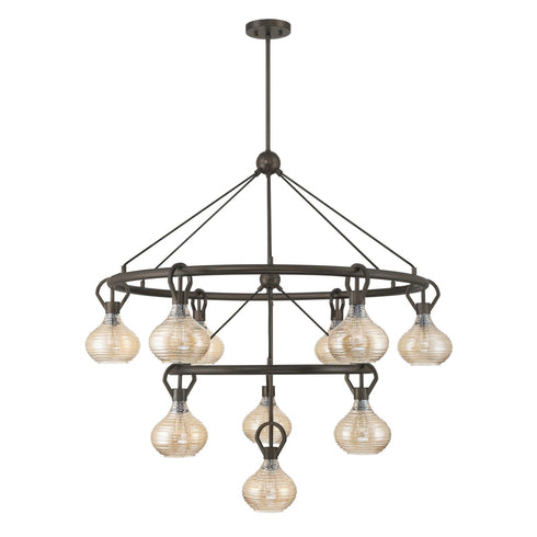 Sheriden 10-Light Chandelier in Mediterranean Bronze