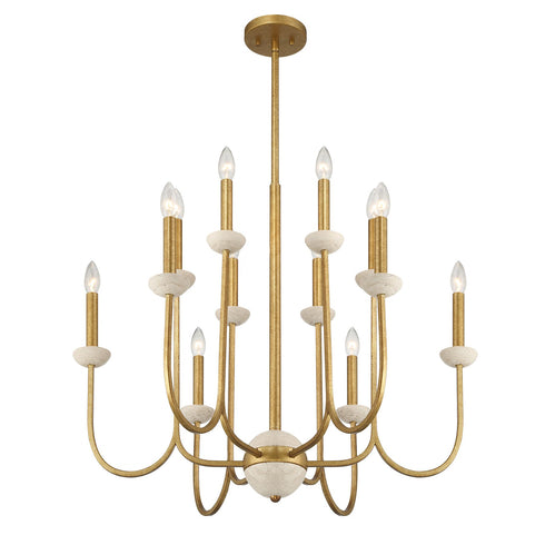 Oakhurst 12-Light Chandelier in Antique Gold