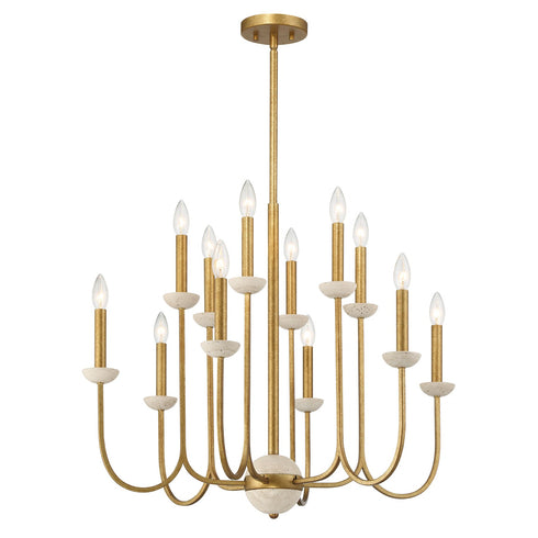 Oakhurst 12-Light Chandelier in Antique Gold