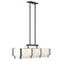 Orleans 5-Light Linear Chandelier in Black Cashmere