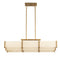 Orleans 5-Light Linear Chandelier in Distressed Gold
