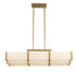 Orleans 5-Light Linear Chandelier in Distressed Gold