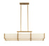 Orleans 5-Light Linear Chandelier in Distressed Gold
