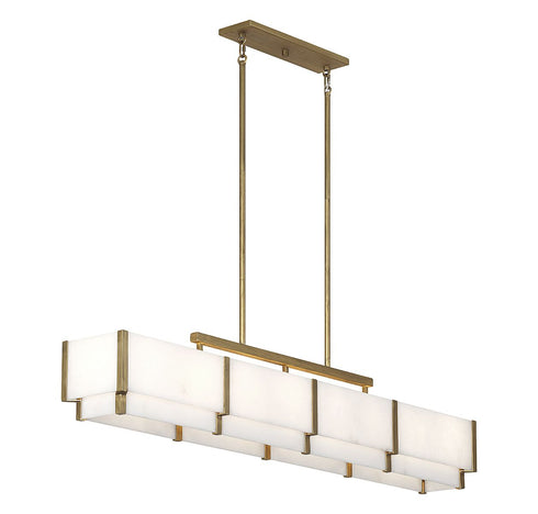 Orleans 8-Light Linear Chandelier in Black Cashmere