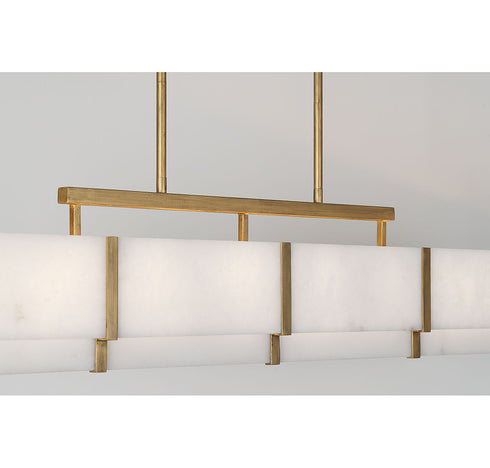 Orleans 8-Light Linear Chandelier in Black Cashmere