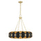 Pelham 16-Light Chandelier in Black Cashmere and True Gold
