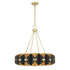 Pelham 16-Light Chandelier in Black Cashmere and True Gold