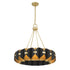 Pelham 16-Light Chandelier in Black Cashmere and True Gold