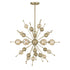 Crescent 6-Light Chandelier in Noble Brass